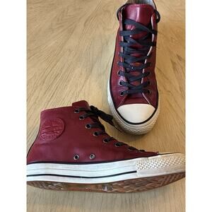 RARE Converse John Varvatos Chuck Taylor All Star Hi Burnished Leather Oxblood 8